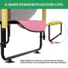 Kawuneeche 5FT Trampoline for Kids Toddler Indoor Trampoline with Safety Enclosure Net, Mini Basketball Hoop, Jumping Mat for Home Entertainment Equipment Outdoor Backyard Games (Pink) view 3
