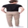 Plaid&Plain Men's Skinny Stretchy Khaki Pants Colored Pants Slim Fit Slacks Tapered Trousers 819 Taupe 30X34 view 2
