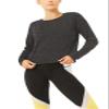 Bestisun Workout Tops Long Sleeve Yoga Shirts Open Back Running Exercise Clothes for Women Deep Heather Gray XL view 2