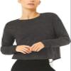 Bestisun Workout Tops Long Sleeve Yoga Shirts Open Back Running Exercise Clothes for Women Deep Heather Gray XL view 4