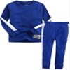 VAENAIT BABY Kids Boy Long Sleeve Cotton Sleepwear Pajamas 2pcs Set Kung Fu Blue L view 1