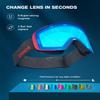 ZIONOR X11 Ski Goggles Magnetic Cylindrical Snowboard Snow Goggles for Men Women view 4