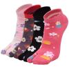 Hellomamma Women's Tabi Flip Flop Socks Two Toe Split Athletic Cotton Colorful Ankle Sock 4pairs view 1