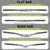 BUCKLOS 25.4/31.8mm Mountain Bike Handlebars Flat/Riser Bar, Aluminum Alloy MTB Handlebar 660/720/780mm, Premium Matter Mount Bikes Bicycle Handle Bar view 4