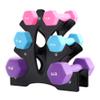 AUXSOUL 1 Pack Dumbbell Rack Stand, 3 Tier Dumbbell Bracket Free Hand Weight Tower Stand for Home Gym Organization, Holds 3/5/8 LB (Weights Not Included) view 1
