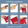 KINGTOP Numbered Golf Flag with Tube Inserted, All 8" L x 6", Putting Green Flags for Yard, 420D Nylon Mini Pin Flags, 1-9 view 4