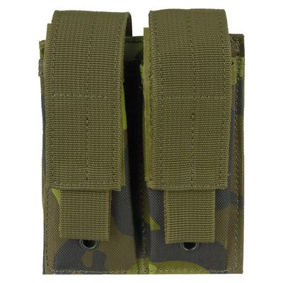MFH Double 9mm Magazine Pouch Small MOLLE Czech Woodland