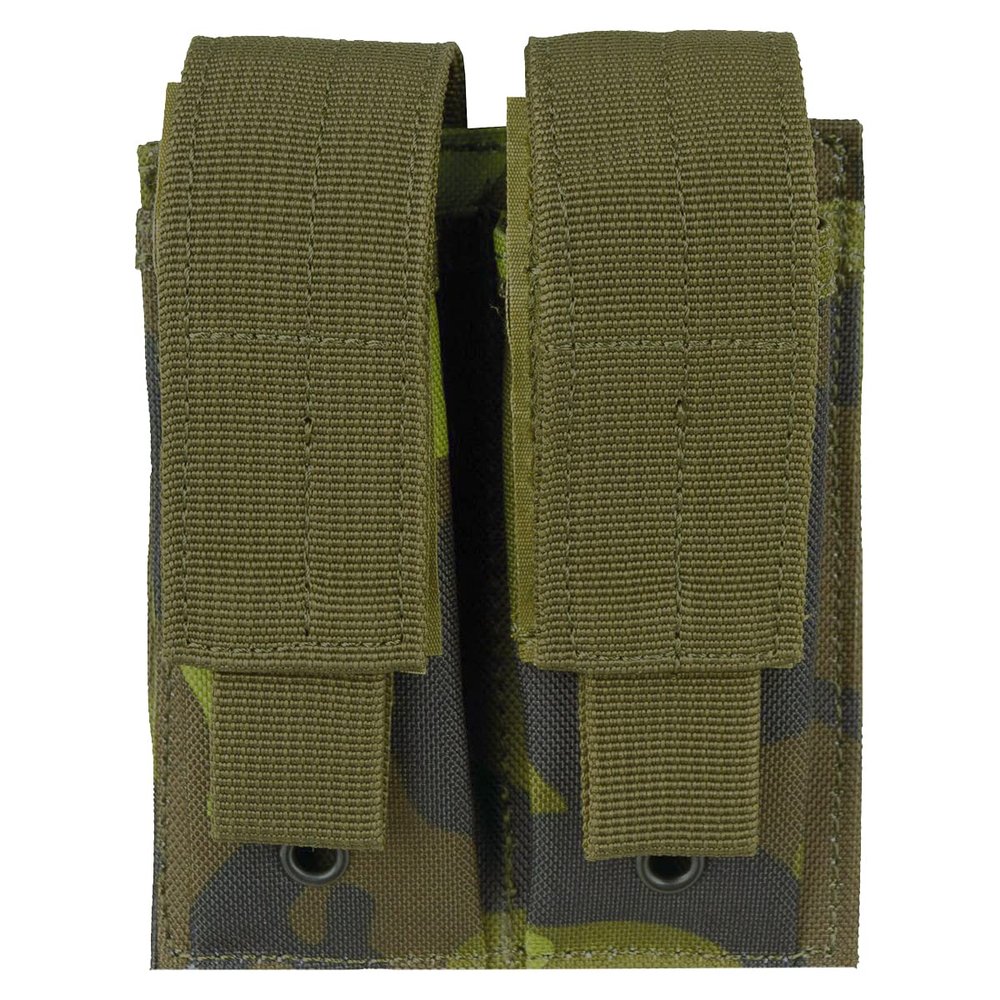 MFH Double 9mm Magazine Pouch Small MOLLE Czech Woodland