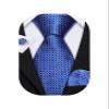 Barry.Wang Designer Classic Ties for Men Set Formal Pocket Square Cufflink Check Plaid view 1