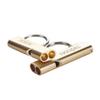 Noopel Emergency Whistles Lifeguard Safety Whistle with Lanyard and Keychain for Outdoor Camping Hiking Boating Hunting Fishing Kayak Kids Rescue Signaling Loud Survival Whistle (4 Pack Gold) view 3