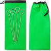 Bag Camping Tent Stakes Heavy Duty Lime Nylon Sack Waterproof Pocket Ditty Camp Accesorries Storage Peg Bag view 3