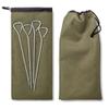 Bag Camping Tent Stakes Heavy Duty Khaki Nylon Sack Waterproof Pocket Ditty Camp Accesorries Storage Peg Bag view 4