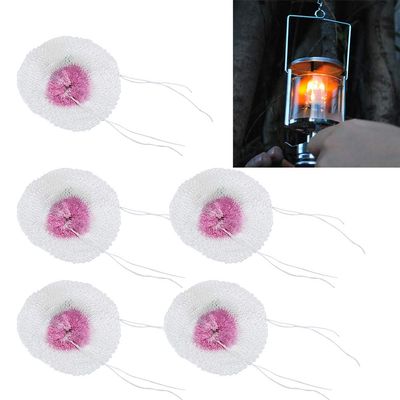 20Pcs Kerosene Lamp Outdoor Camping Lantern Accessories - Dual Head Gas Light with Mesh Drawstring and Pressure Mantles