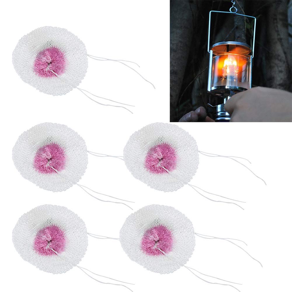 20Pcs Kerosene Lamp Outdoor Camping Lantern Accessories - Dual Head Gas Light with Mesh Drawstring and Pressure Mantles