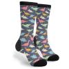 FREEHOTU Colorful Cute Dinosaurs Fun Colorful Novelty Graphic Crew Tube Socks For Men Women view 1
