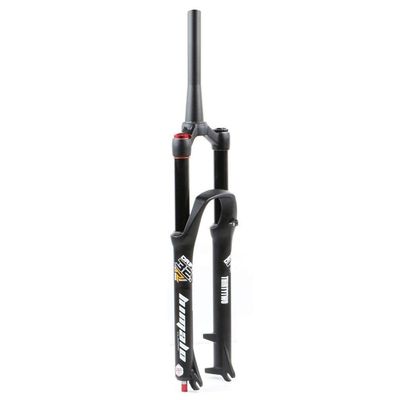 TYYT Magnesium Alloy Bicycle MTB Suspension Fork 26/27.5/29 Inch, 160mm Travel Mountain Bike Air Fork - Black (Color : Tapered Manual Lockout, Size : 26 inch)