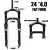 TYYT Snow/Beach Bike Fat Fork 24 Inch Suspension Forks, Air Shock Absorber Aluminum Alloy for 24x4.0 Tire view 2