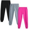 Coney Island Girls' Sweatpants - Active Fleece Joggers (3 Pack), Size 6X, Heather Grey/Fuchsia/Black view 1