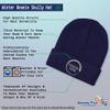 Speedy Pros Beanies for Men It's My Birthday Gold Embroidery Skull Cap Winter Hats for Women Acrylic One Size Navy Design Only view 4