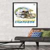 Trends International NFL Los Angeles Chargers - Drip Helmet 20 Wall Poster, 22.375" x 34", Black Framed Version view 2