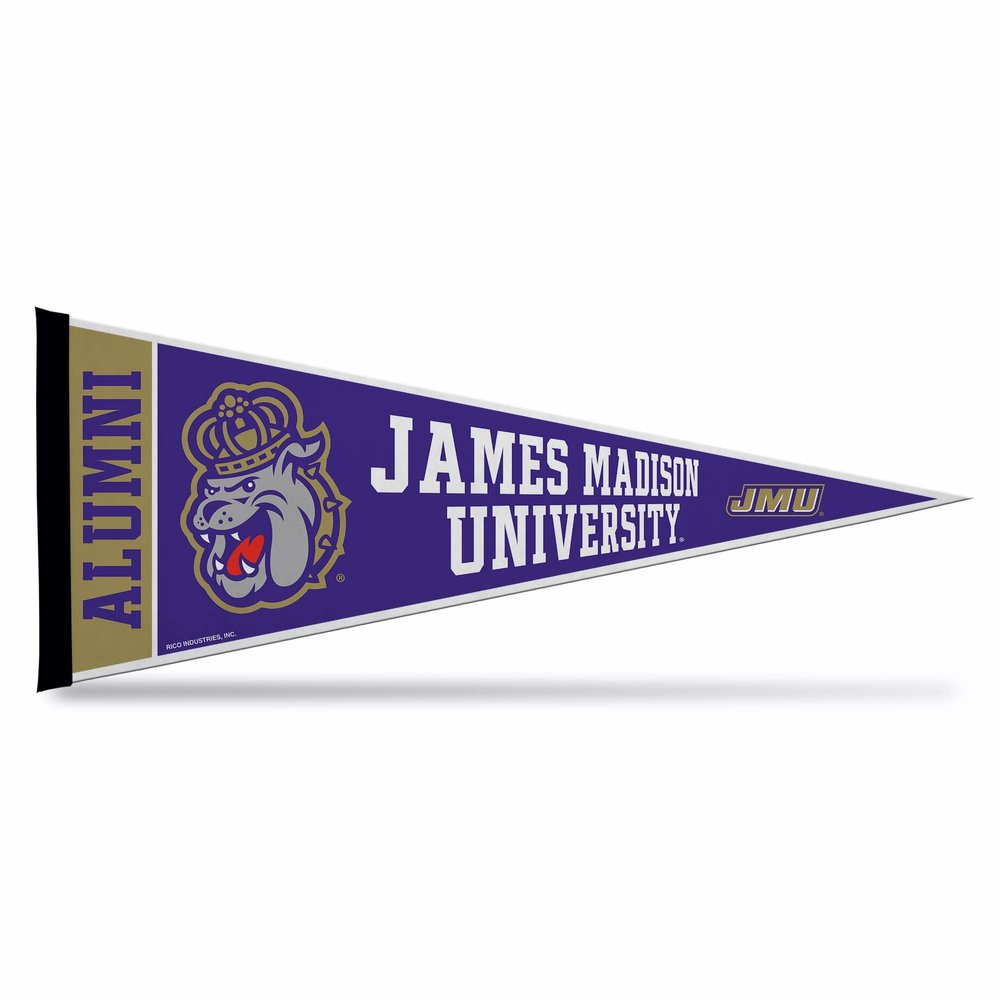 Rico Industries NCAA James Madison Dukes Alumni 12" x 30" Felt Wall Dcor Pennant - Great for Home/Bed Room/Man Cave Dcor