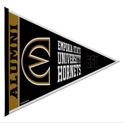 Rico Industries NCAA Emporia State Hornets Alumni 12" x 30" Felt Wall Dcor Pennant - Great for Home/Bed Room/Man Cave Dcor