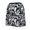 Monterey Club Women's Abstract Print Knit Skort #2943 (Black/White, 2X-Large) view 1