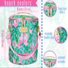 Lilly Pulitzer Pink/Green Insulated Soft Beach Cooler with Adjustable/Removable Strap and Double Zipper Close, Suite Views view 2