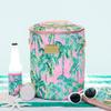 Lilly Pulitzer Pink/Green Insulated Soft Beach Cooler with Adjustable/Removable Strap and Double Zipper Close, Suite Views view 3