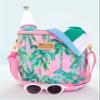 Lilly Pulitzer Pink/Green Insulated Soft Beach Cooler with Adjustable/Removable Strap and Double Zipper Close, Suite Views view 4