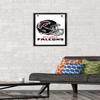 Trends International NFL Atlanta Falcons - Drip Helmet 20 Wall Poster, 14.725" x 22.375", Black Framed Version view 2
