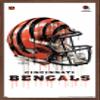 Trends International NFL Cincinnati Bengals - Drip Helmet 20 Wall Poster, 22.375" x 34", Mahogany Framed Version view 1