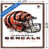 Trends International NFL Cincinnati Bengals - Drip Helmet 20 Wall Poster, 22.375" x 34", Mahogany Framed Version view 3