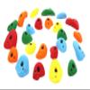 Atomik Rock Climbing Holds Set of 24 Golfus Style Tennis Shoe Friendly Footholds and Jugs with Indoor Rated Hardware in Assorted Bright Tones view 2