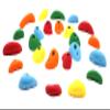 Atomik Rock Climbing Holds Set of 24 Golfus Style Tennis Shoe Friendly Footholds and Jugs with Indoor Rated Hardware in Assorted Bright Tones view 3