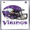 Trends International NFL Minnesota Vikings - Drip Helmet 20 Wall Poster, 22.375" x 34", Silver Framed Version view 1