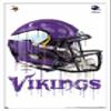 Trends International NFL Minnesota Vikings - Drip Helmet 20 Wall Poster, 14.725" x 22.375", White Framed Version view 1