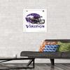Trends International NFL Minnesota Vikings - Drip Helmet 20 Wall Poster, 14.725" x 22.375", White Framed Version view 2