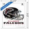 Trends International NFL Atlanta Falcons - Drip Helmet 20 Wall Poster, 14.725" x 22.375", White Framed Version view 3