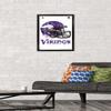 Trends International NFL Minnesota Vikings - Drip Helmet 20 Wall Poster, 14.725" x 22.375", Black Framed Version view 2