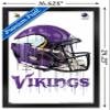 Trends International NFL Minnesota Vikings - Drip Helmet 20 Wall Poster, 14.725" x 22.375", Black Framed Version view 3