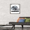Trends International NFL Las Vegas Raiders - Drip Helmet 20 Wall Poster, 14.725" x 22.375", Barnwood Framed Version view 2