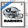 Trends International NFL Las Vegas Raiders - Drip Helmet 20 Wall Poster, 14.725" x 22.375", Barnwood Framed Version view 3