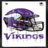 Trends International NFL Minnesota Vikings - Drip Helmet 20 Wall Poster, 22.375" x 34", Black Framed Version view 1