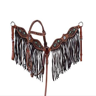 Showman Pony Hand Painted Arrow Design Headstall and Breast Collar Set.