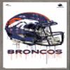 NFL Denver Broncos - Drip Helmet 20 Wall Poster, 34L x 22.4W, Barnwood Framed Version view 1