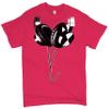 Huge Hanging Headphones T-Shirt DJ Music Tee Shirt Hot Pink X-Large view 1