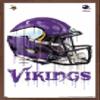 Trends International NFL Minnesota Vikings - Drip Helmet 20 Wall Poster, 14.725" x 22.375", Mahogany Framed Version view 1