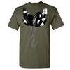 Huge Hanging Headphones T-Shirt DJ Music Tee Shirt Military Green Small view 2