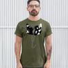 Huge Hanging Headphones T-Shirt DJ Music Tee Shirt Military Green Small view 4